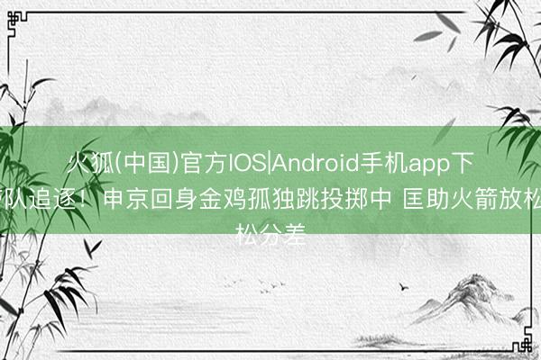 火狐(中国)官方IOS|Android手机app下载 带队追逐！申京回身金鸡孤独跳投掷中 匡助火箭放松分差