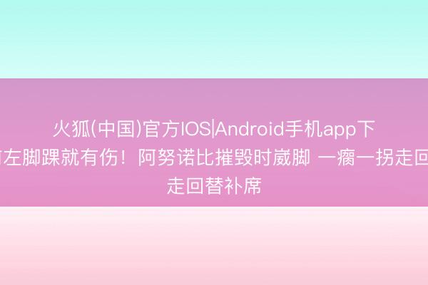 火狐(中国)官方IOS|Android手机app下载 此前左脚踝就有伤！阿努诺比摧毁时崴脚 一瘸一拐走回替补席
