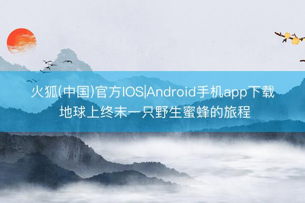 火狐(中国)官方IOS|Android手机app下载 地球上终末一只野生蜜蜂的旅程